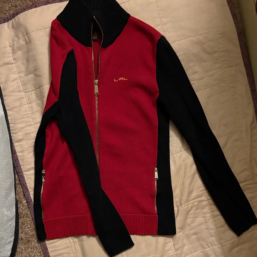 Lauren-Ralph Lauren Black Label perfect 90s zip up
